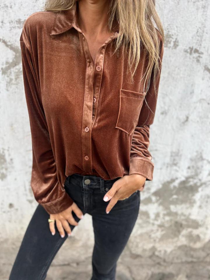 Ava | Velvet Shirt